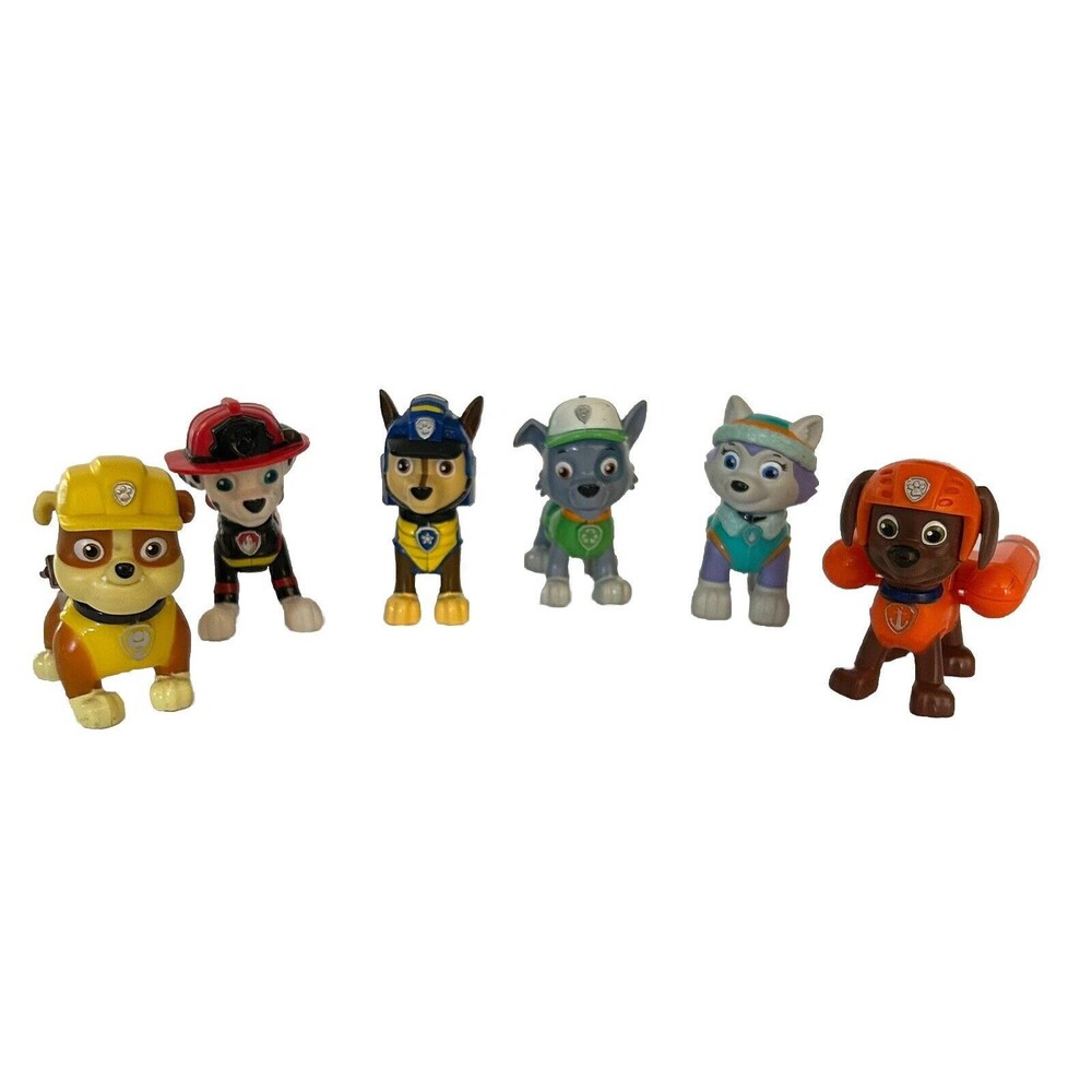 Paw Patrol Figures Cake Toppers Lot of 6